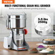 VEVOR 2500g Εμπορικός Μύλος Μπαχαρικών Ηλεκτρικός Μύλος Σιτηρών Υψηλής Ταχύτητας
