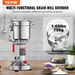 VEVOR 750g Εμπορικός Μύλος Μπαχαρικών Ηλεκτρικός Μύλος Σιτηρών Υψηλής Ταχύτητας