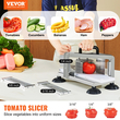 VEVOR Εμπορικός κόφτης ντομάτας, 1/4&quot;+3/8&quot;+3/16&quot; Κόφτης τομάτας, Μηχάνημα κοπής ντομάτας βαρέως τύπου από ανοξείδωτο χάλυβα, χειροκίνητος κόφτης ντομάτας με αντιολισθητικά πόδια, κοπή ντομάτες, αγγούρια, μπανάνες