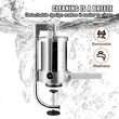 VEVOR Sausage Stuffer, χωρητικότητας 2,5LBS/1,5L, 304 Inox Vertical Sausage Stuff, Μηχάνημα πλήρωσης λουκάνικων με 3 σωλήνες γέμισης, βάση αναρρόφησης και χειροκίνητη μανιβέλα για οικιακή ή εμπορική χρήση