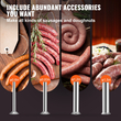 VEVOR Manual Sausage Stuffer, χωρητικότητας 8LBS/5L, Two Speed 304 Stainless Steel Vertical Sausage Stuff, Μηχανή Γέμισης Λουκάνικων με 4 Σωληνάρια Γέμισης, Βάση Αναρρόφησης για Οικιακή ή Εμπορική Χρήση
