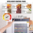 VEVOR 10 Trays Μηχάνημα αφυδάτωσης τροφίμων από ανοξείδωτο ατσάλι 800W Jerky Fruit Drying