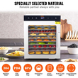VEVOR 10 Trays Μηχάνημα αφυδάτωσης τροφίμων από ανοξείδωτο ατσάλι 800W Jerky Fruit Drying
