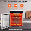 VEVOR 10 Trays Μηχάνημα αφυδάτωσης τροφίμων από ανοξείδωτο ατσάλι 800W Jerky Fruit Drying