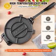 Πρέσα τορτίγιας VEVOR, Πρέσα τορτίγιας και Roti 10 ιντσών, Πρέσα Tortilladora Heavy Duty από χυτοσίδηρο, Pre-seasoned Pataconera Maker με 100 τμχ χαρτί περγαμηνής, Συσκευή ζύμης για τορτίγια αλευριού, Tawa, ασήμι