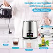 VEVOR 4L αποστακτήρας νερού 1L/H κατασκευαστής αποσταγμένου νερού Χρονομέτρηση &amp; επίδειξη θερμοκρασίας Ασημί
