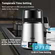 VEVOR 4L αποστακτήρας νερού 1L/H κατασκευαστής αποσταγμένου νερού Χρονομέτρηση &amp; επίδειξη θερμοκρασίας Ασημί