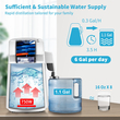 VEVOR 4L Water Distiller 1L/H Αποσταγμένου νερού Οθόνη χρονισμού &amp; θερμοκρασίας Λευκό