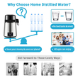 VEVOR 4L Water Distiller 1,5L/H Αποσταγμένο Νερό Χρονισμός Dual-Temp Ασημί