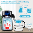 VEVOR Water Distiller, 1 L/H, 4L Distilled Water Maker με χρονισμό 0-99 H, 750W πάγκος καθαρισμού νερού με οθόνη διπλής θερμοκρασίας, σκόνη καθαρισμού γυάλινης καράφας 3 πακέτα άνθρακα εξοπλισμένα, εγκεκριμένο από την FDA, ασημί