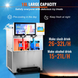 VEVOR 8L / 2,1 Gal Διπλό μπολ εμπορική μηχανή Slushy Μαργαρίτα Smoothie παγωμένο ποτό