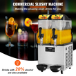 VEVOR Εμπορική μηχανή Slushy, 2 x 12L / 3,2 Gal διπλό μπολ, 48 φλιτζάνια εξόδου, 220V 950W από ανοξείδωτο χάλυβα Μαργαρίτα Smoothie παγωμένο ποτό Maker, μηχανή Slushie για πάρτι Cafe Restaurant Bars Οικιακή χρήση