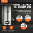 VEVOR Electric Brewing System, 8 GALLON Brewing Pot, All-in-One Home Beer Brewer, 304 Inox Steel Brewing System with panel, Περιλαμβάνει γυάλινο καπάκι, λαβή, στόμιο, ηλεκτρονικό πάνελ ελέγχου