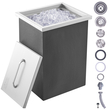 VEVOR Drop in Ice Chest, 14&quot;L x 12&quot;Π x 18&quot;H Ψύκτη από ανοξείδωτο ατσάλι, Επαγγελματικός Κάδος πάγου με κάλυμμα, 40 qt εξωτερικής κουζίνας Ice Bar, σωλήνας αποστράγγισης και βύσμα αποστράγγισης, για Cold Wine Beer