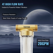VEVOR Spin Down Filter, 40 Micron + 30 Micron Fine Filtration, Whole House Sediment Filter for Well Water, 3/4&quot; GF + 1&quot; GM, 4 T/H High Rate Flow, for Whole House Filtration Systems