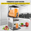 VEVOR Commercial Slushy Ice Machine, 1 x 15 L Commercial Slush Ice Machine 500 W 220 V Stainless Steel Slush Ice Machine Slush Machine 52 x 21 x 80 cm Slushy Maker Machine Machine Slush
