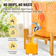 VEVOR Beverage Dispenser, 2,5 Gallon Dispenser για πάρτι, Glass Juice Dispenser with Stand, Inox Spigot, Iced Tea Juice Water Dispenser, για εστιατόρια, ξενοδοχεία, πάρτι