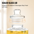 VEVOR Beverage Dispenser, 2,5 Gallon Dispenser για πάρτι, Glass Juice Dispenser with Stand, Inox Spigot, Iced Tea Juice Water Dispenser, για εστιατόρια, ξενοδοχεία, πάρτι