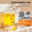 VEVOR Beverage Dispenser, 2,5 Gallon Dispenser για πάρτι, Glass Juice Dispenser with Stand, Inox Spigot, Iced Tea Juice Water Dispenser, για εστιατόρια, ξενοδοχεία, πάρτι