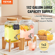 VEVOR Beverage Dispenser, 1 Gallon Dispenser για πάρτι, Glass Juice Dispenser with Stand, Inox Spigot, Iced Tea Juice Water Dispenser, για εστιατόρια, ξενοδοχεία, πάρτι