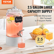 VEVOR Beverage Dispenser, 1 Gallon Dispensers Drink Dispens for Party, Glass Juice Dispenser with Stainless Steel Spigot, Iced Tea Juice Water Dispenser, για εστιατόρια, ξενοδοχεία, πάρτι