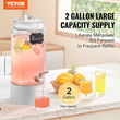 VEVOR Beverage Dispenser, 2 Gallon Dispensers Drink για πάρτι, Glass Juice Dispenser with Stainless Steel Spigot, Iced Tea Juice Water Dispenser, για εστιατόρια, ξενοδοχεία, πάρτι