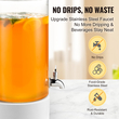 VEVOR Beverage Dispenser, 2 Gallon Dispensers Drink για πάρτι, Glass Juice Dispenser with Stainless Steel Spigot, Iced Tea Juice Water Dispenser, για εστιατόρια, ξενοδοχεία, πάρτι