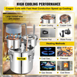 VEVOR 50L SUS Water Distiller with Condenser &amp; Thumper Keg, Boiler 13,2Gal Essential Oil Making with Copper Tube, Home Brewing Kit με ενσωματωμένο θερμόμετρο