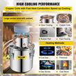 VEVOR Moonshine Still Distillery Kit 3.3Gal Water Essential Oil Distilling Kit με αντλία νερού