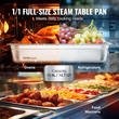 VEVOR Full Size Pan Hotel Τραπέζι ατμού Τηγάνι από ανοξείδωτο ατσάλι 4&quot; βάθους