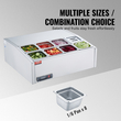 VEVOR Countertop Refrigerated Salad Pizza Prep Station 145 W Stainless Guard CE