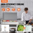 VEVOR Countertop Refrigerated Salad Pizza Prep Station 140 W Stainless Guard CE