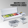 VEVOR Countertop Refrigerated Salad Pizza Prep Station 165 W Stainless Guard CE
