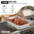 Επιτραπέζια τηγάνια ατμού VEVOR 4 Pack 20,9 x 12,8 x 3,9 ιντσών Βαθύ επιτραπέζιο τηγάνι ατμού πλήρους μεγέθους 13L Δοχείο φαγητού από ανοξείδωτο ατσάλι Δίσκος φούρνου ξενοδοχείου Τηγάνια φαγητού κατά της μαρμελάδας Επιτραπέζιο τηγάνι ατμού