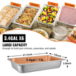Επιτραπέζια τηγάνια ατμού VEVOR 6 Pack 20,9 x 12,8 x 3,9 ιντσών Βαθύ επιτραπέζιο τηγάνι ατμού πλήρους μεγέθους 13L Δοχείο φαγητού από ανοξείδωτο ατσάλι Δίσκος φούρνου Ξενοδοχείου Τηγάνια κατά της μαρμελάδας Επιτραπέζιο τηγάνι ατμού