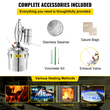 VEVOR Boiler από ανοξείδωτο χάλυβα Νερού Distiller 13,2 γαλονιών Essential Oil Still 50L Kit Distillery Home Moonshine Still με θερμόμετρο και δοχείο ζύμωσης