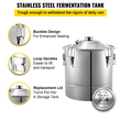 VEVOR Distiller 70L /18,5 Gal Still Κιτ αποστακτηρίου αιθέριων ελαίων Home Moonshine Still με θερμόμετρο και δοχείο ζύμωσης