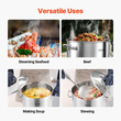 VEVOR 24QT από ανοξείδωτο ατσάλι Stockpot Μαγειρική κατσαρόλα κουζίνας με λαβή καπακιού