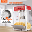 VEVOR Popcorn Popper Machine Countertop Popcorn Maker 1615W 16 Oz Red