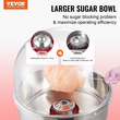 VEVOR Electric Cotton Candy Machine, 1000W Candy Floss Maker, Εμπορική μηχανή ζαχαροπλαστικής βαμβακιού με κάλυμμα, μπολ από ανοξείδωτο ατσάλι, σέσουλα ζάχαρης, συρτάρι, ιδανικό για γενέθλια παιδιά στο σπίτι, οικογενειακό πάρτι, κόκκινο