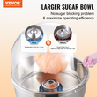 VEVOR Electric Cotton Candy Machine, 1000W Candy Floss Maker, Εμπορική μηχανή ζαχαροπλαστικής βαμβακιού με κάλυμμα, μπολ από ανοξείδωτο ατσάλι, σέσουλα ζάχαρης, συρτάρι, ιδανικό για γενέθλια παιδιά στο σπίτι, οικογενειακό πάρτι, μπλε