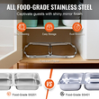 Σετ μπουφέ πιάτων VEVOR Chafing, 8 Qt 6 Pack, ανοξείδωτο τσόφλι με 6 τηγάνια πλήρους μεγέθους, Ορθογώνιος διακομιστής τροφοδοσίας ζεστός με καπάκι νερού πτυσσόμενη βάση βάσης θήκη καυσίμου Δίσκος κουταλιού, τουλάχιστον 8 ατόμων