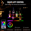 VEVOR LED Lighted Liquor Bottle Display Bar Shelf RF &amp; App Control 24&quot; 3-step