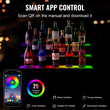 VEVOR LED Lighted Liquor Bottle Display Bar Shelf RF &amp; App Control 30&quot; 3-step