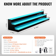 VEVOR LED Lighted Liquor Bottle Display Bar Shelf RF &amp; App Control 60&quot; 3-Step