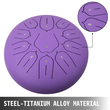 VEVOR Purple Steel Drum 11 Notes Percussion Instrument 10 Inches Tongue Drum, Steel Tongue Drum, Steel Drums Instruments With Bag, Book, Mallets, Mallet Bracket, Hang Pan Drum Instrument