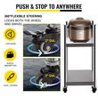 Βάση VEVOR Rice Warmer Stand 14\&quot; x 14\&quot; Βάση εξοπλισμού εστιατορίου Από ανοξείδωτο χάλυβα Θερμότερη βάση για σούσι με δύο κάτω ράφι Εμπορική βάση εξοπλισμού κουζίνας Βάση θερμότητας ρυζιού Εμπορική με ρόδες και δύο φρένα