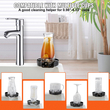 VEVOR Glass Rinser, 10 ισχυροί ψεκασμοί ψεκασμού 360° Περιστρεφόμενο κύπελλο ξέβγαλμα για νεροχύτη, 304 ανοξείδωτο ατσάλι με πλυντήριο ποτηριών &amp; αντιολισθητικό μαξιλάρι σιλικόνης για μπιμπερό, γυάλινο κύπελλο, ποτήρι κρασιού (Μαύρη βάση ματ)
