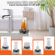 VEVOR Glass Rinser, 10 Powerful Spraying Jets 360° Περιστρεφόμενο Κύπελλο Rinser για Νεροχύτη, 304 Ανοξείδωτο Ατσάλι Faucet Washer Cup με ABS ποτηροθήκη για μπιμπερό, γυάλινο κύπελλο, ποτήρι κρασιού (Μαύρη ματ βάση)