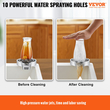 VEVOR Glass Rinser, 10 Powerful Spraying Jets 360° Περιστρεφόμενο Ξέπλυμα Κυπέλλου για Νεροχύτη, Αδιάβροχο ABS Sink Faucet Cup Washer &amp; ABS Cup Holiday for Baby Bottle, Glass Cup, Wine Glass (Ασημί-Λευκή βάση)